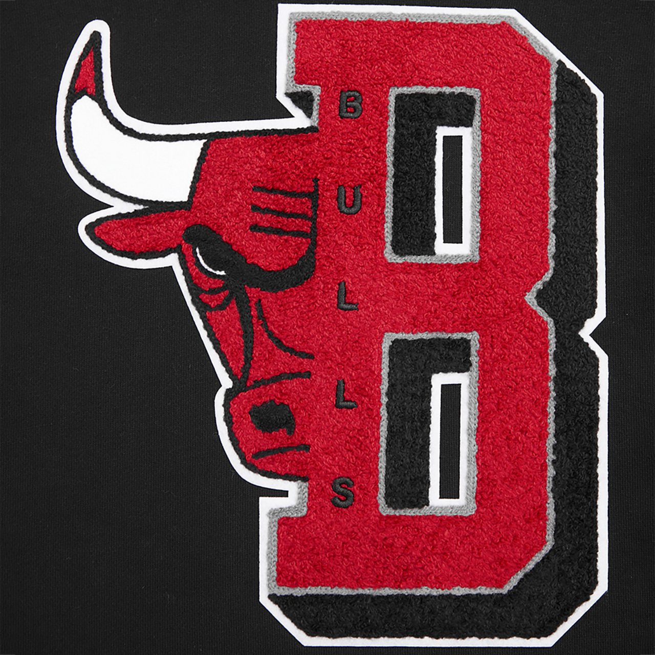 Pro Standard BULLS MASH UP RIB FLC PO HOODIE Image 5 of 8. Tap to open photo gallery.