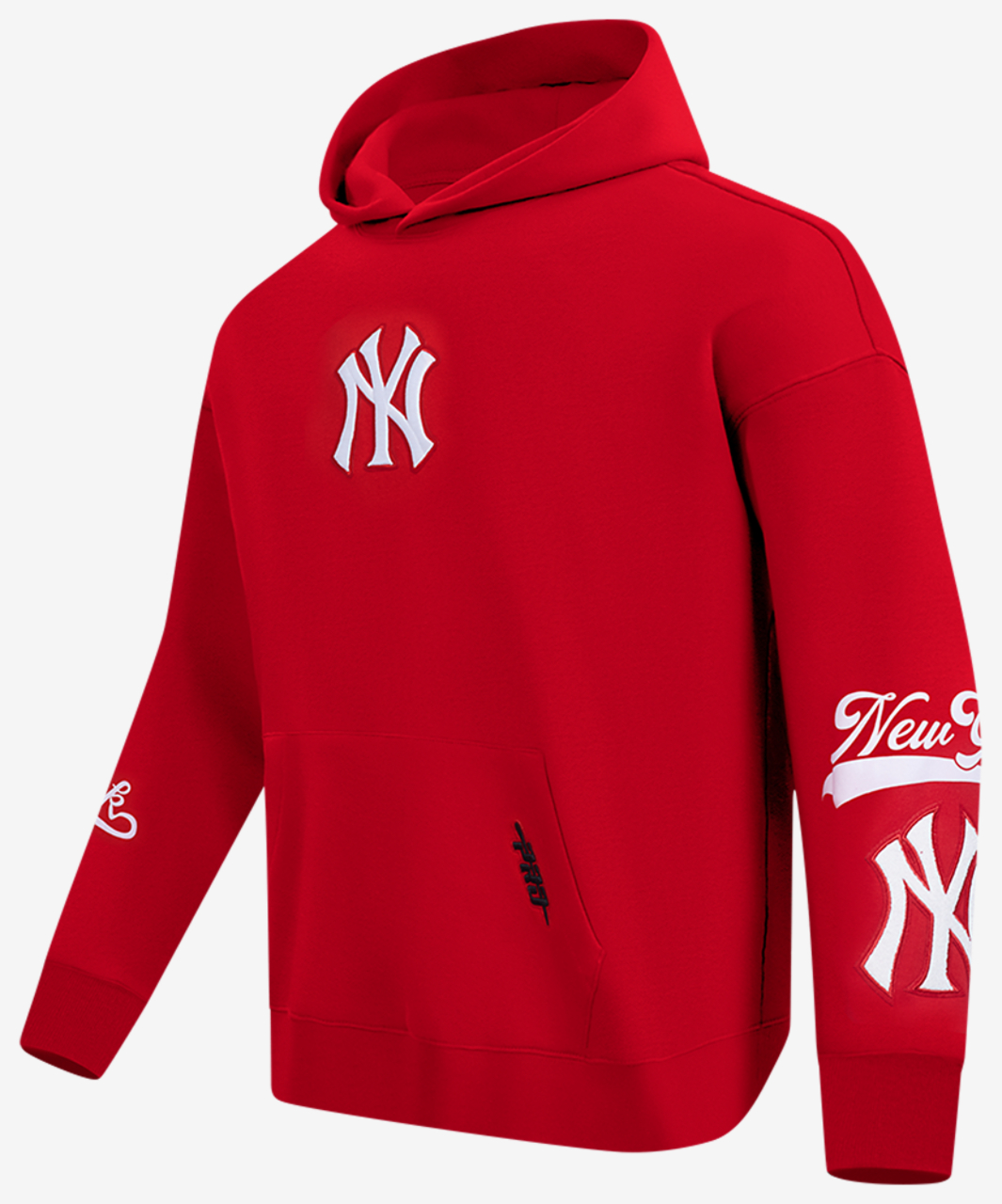 Pro Standard Yankees Living Large Drop Shoulder PO Hoodie Image 1 of 7. Tap to open photo gallery.