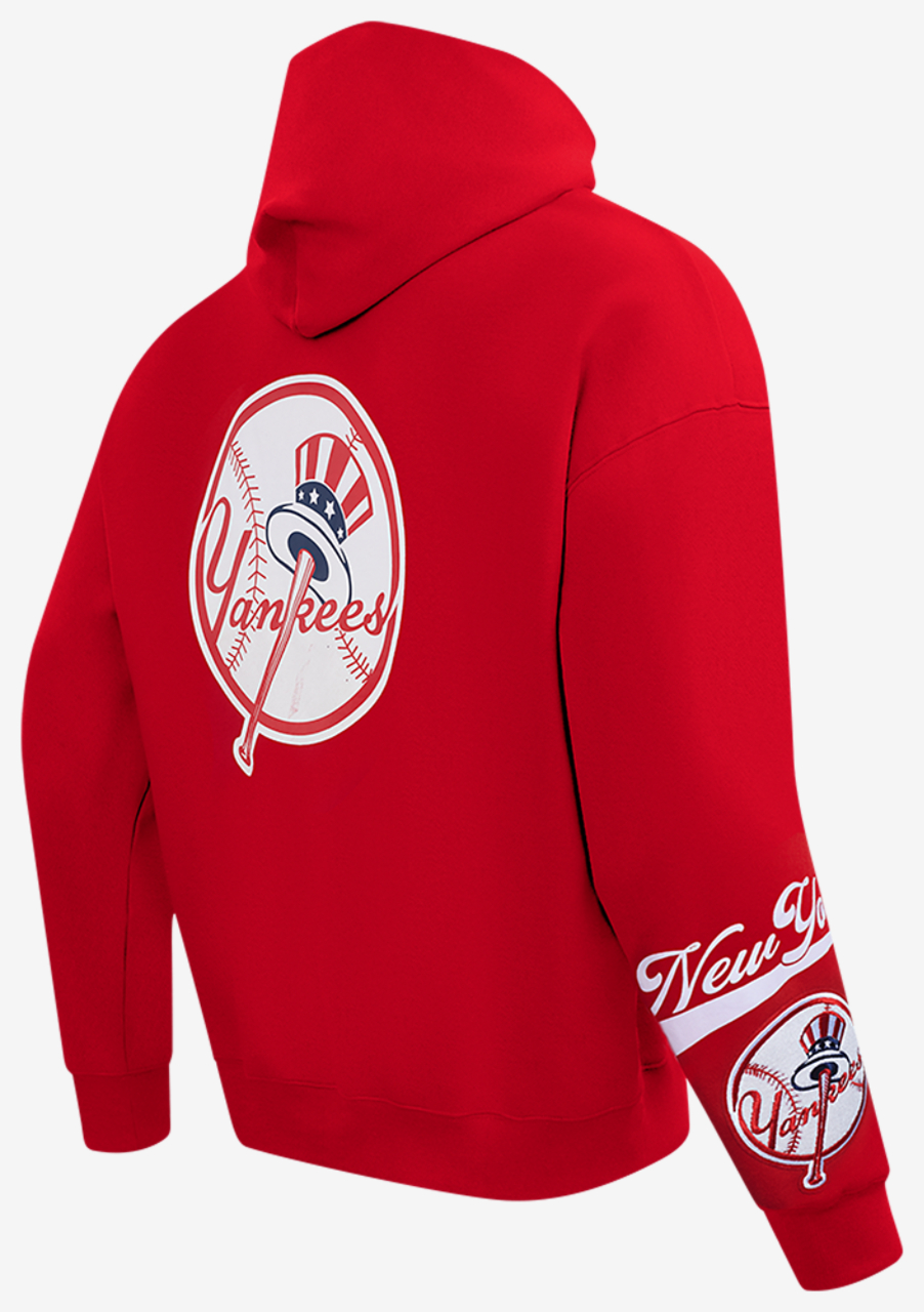 Pro Standard Yankees Living Large Drop Shoulder PO Hoodie Image 2 of 7. Tap to open photo gallery.