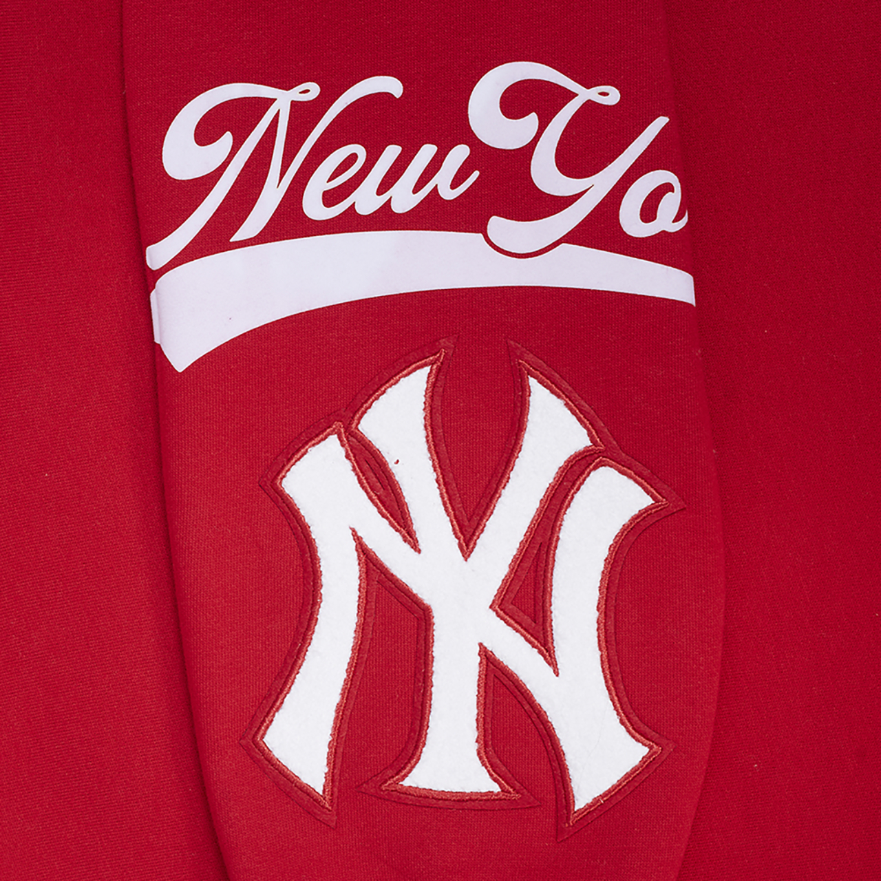 Pro Standard Yankees Living Large Drop Shoulder PO Hoodie Image 5 of 7. Tap to open photo gallery.