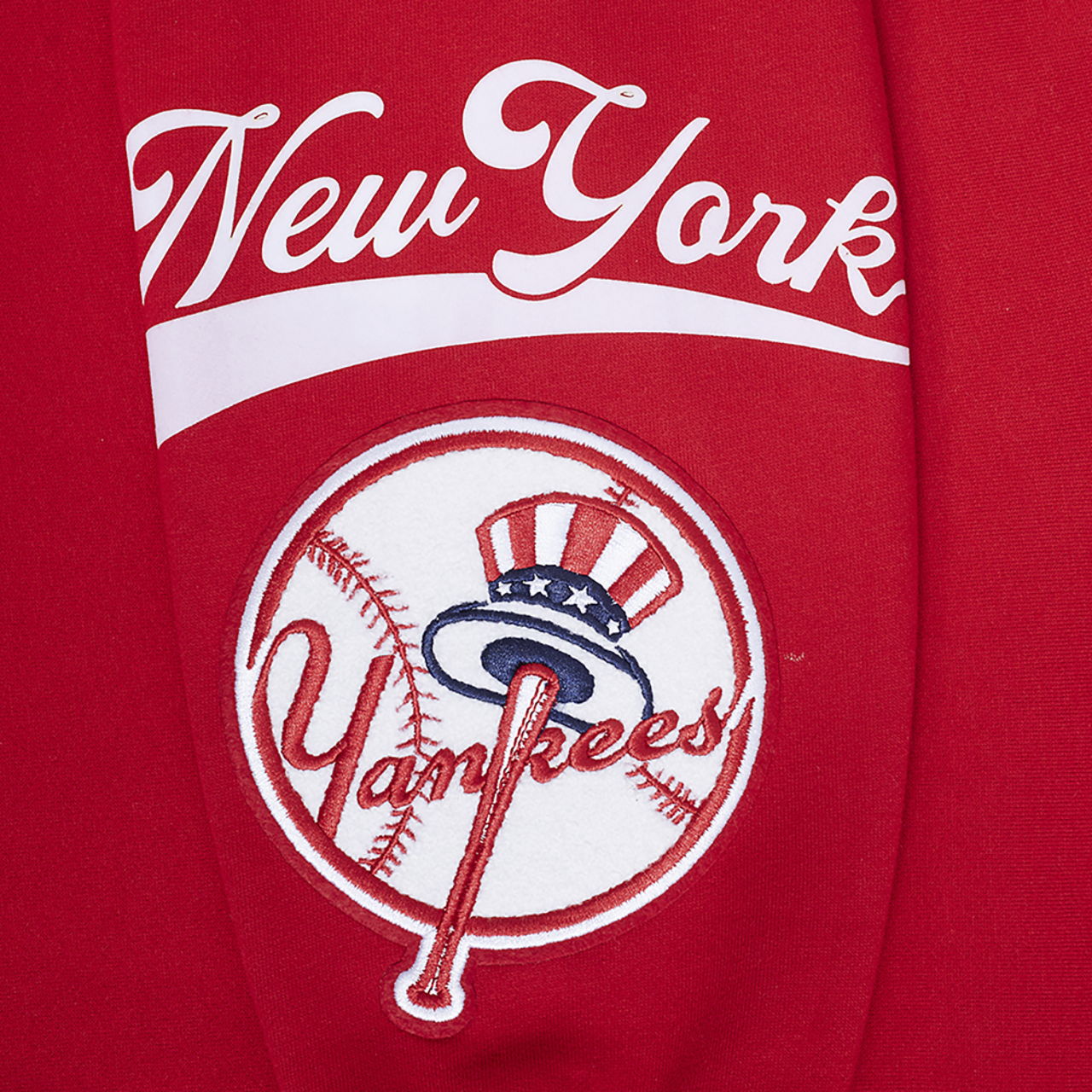 Pro Standard Yankees Living Large Drop Shoulder PO Hoodie Image 6 of 7. Tap to open photo gallery.