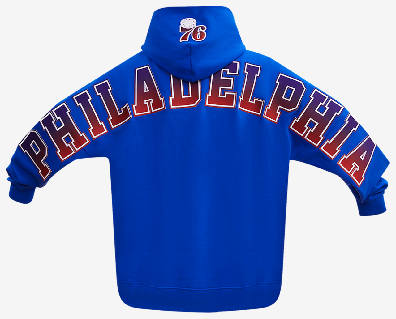 Pro Standard 76ers OS Letters Fleece P/O Hoodie Image 4 of 7. Tap to open photo gallery.