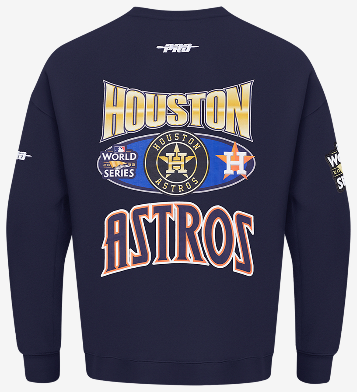 Pro Standard Astros Champs Drop Shoulder Crew Image 2 of 6. Tap to open photo gallery.