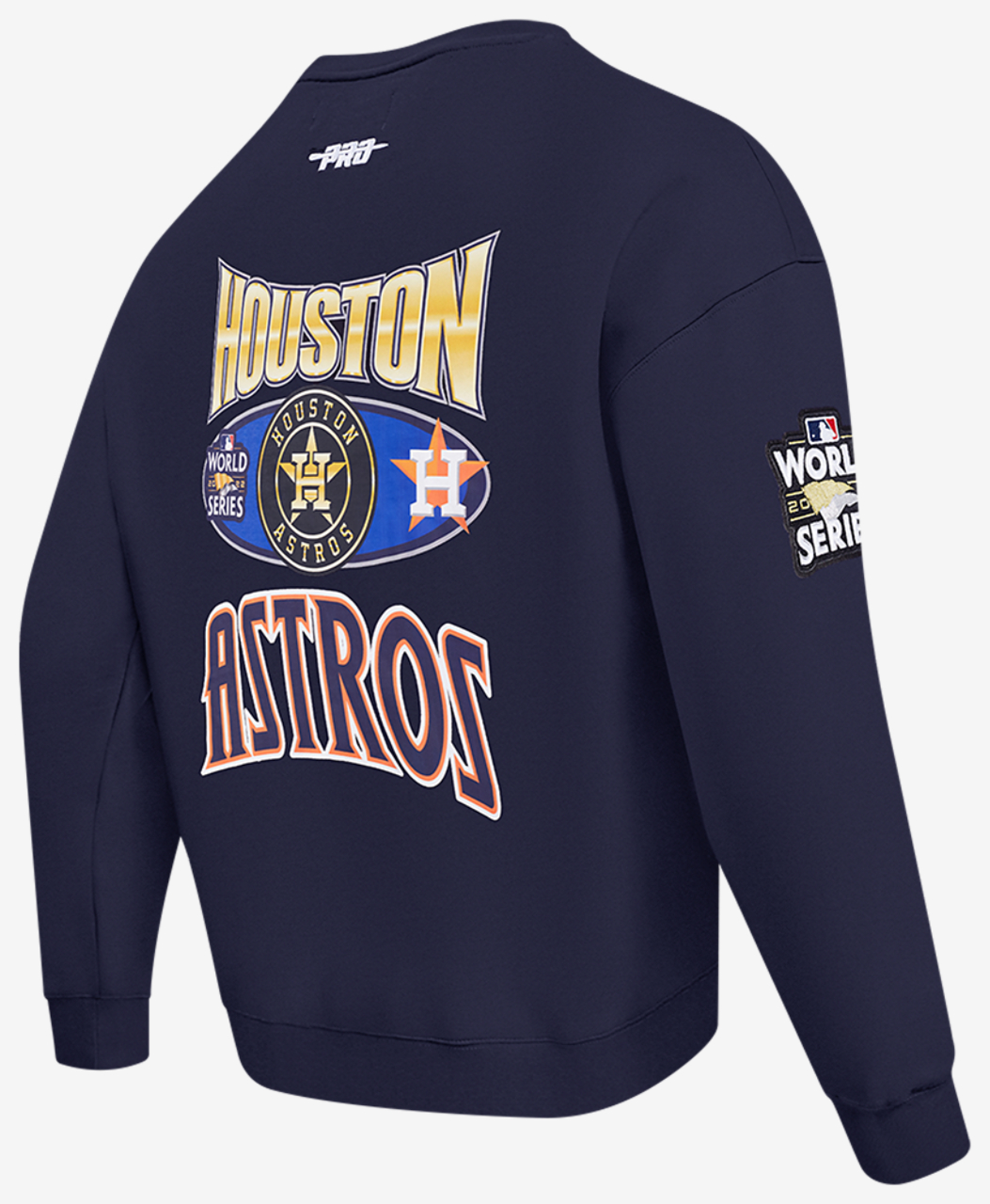 Pro Standard Astros Champs Drop Shoulder Crew Image 4 of 6. Tap to open photo gallery.