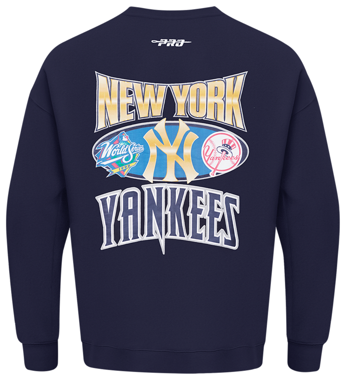 Pro Standard Yankees Champs Drop Shoulder Crew Image 2 of 8. Tap to open photo gallery.