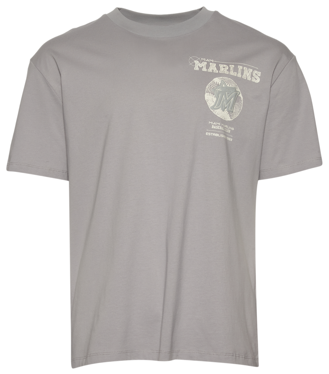 Pro Standard Marlins Blueprint Pro Drop Shoulder FC T-Shirt Image 1 of 3. Tap to open photo gallery.