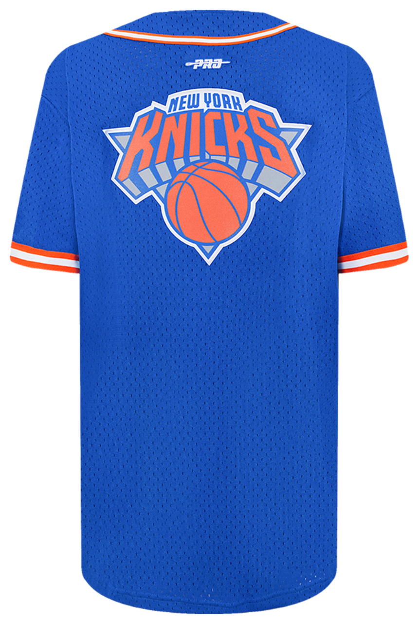 Pro Standard New York Knicks Classic Mesh Button Down Shirt Image 2 of 9. Tap to open photo gallery.