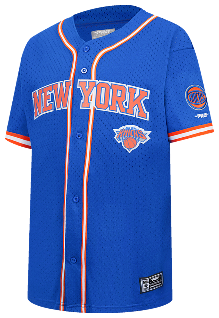 Pro Standard New York Knicks Classic Mesh Button Down Shirt Image 3 of 9. Tap to open photo gallery.