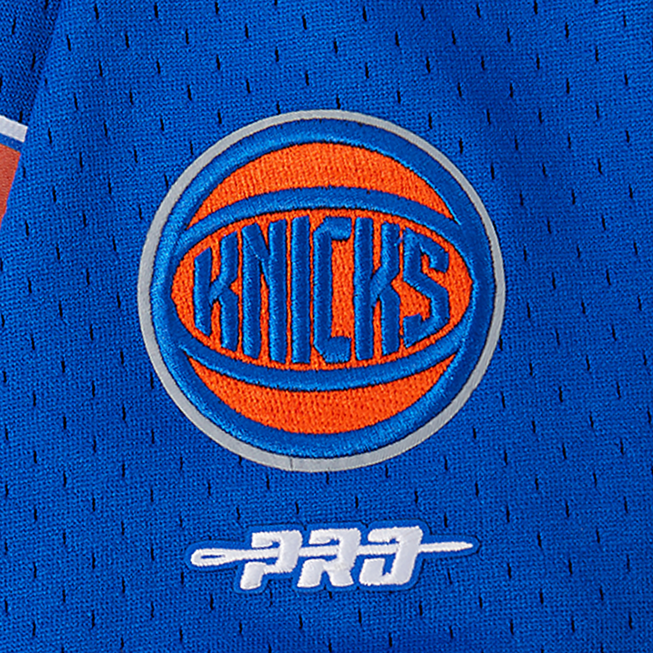 Pro Standard New York Knicks Classic Mesh Button Down Shirt Image 8 of 9. Tap to open photo gallery.
