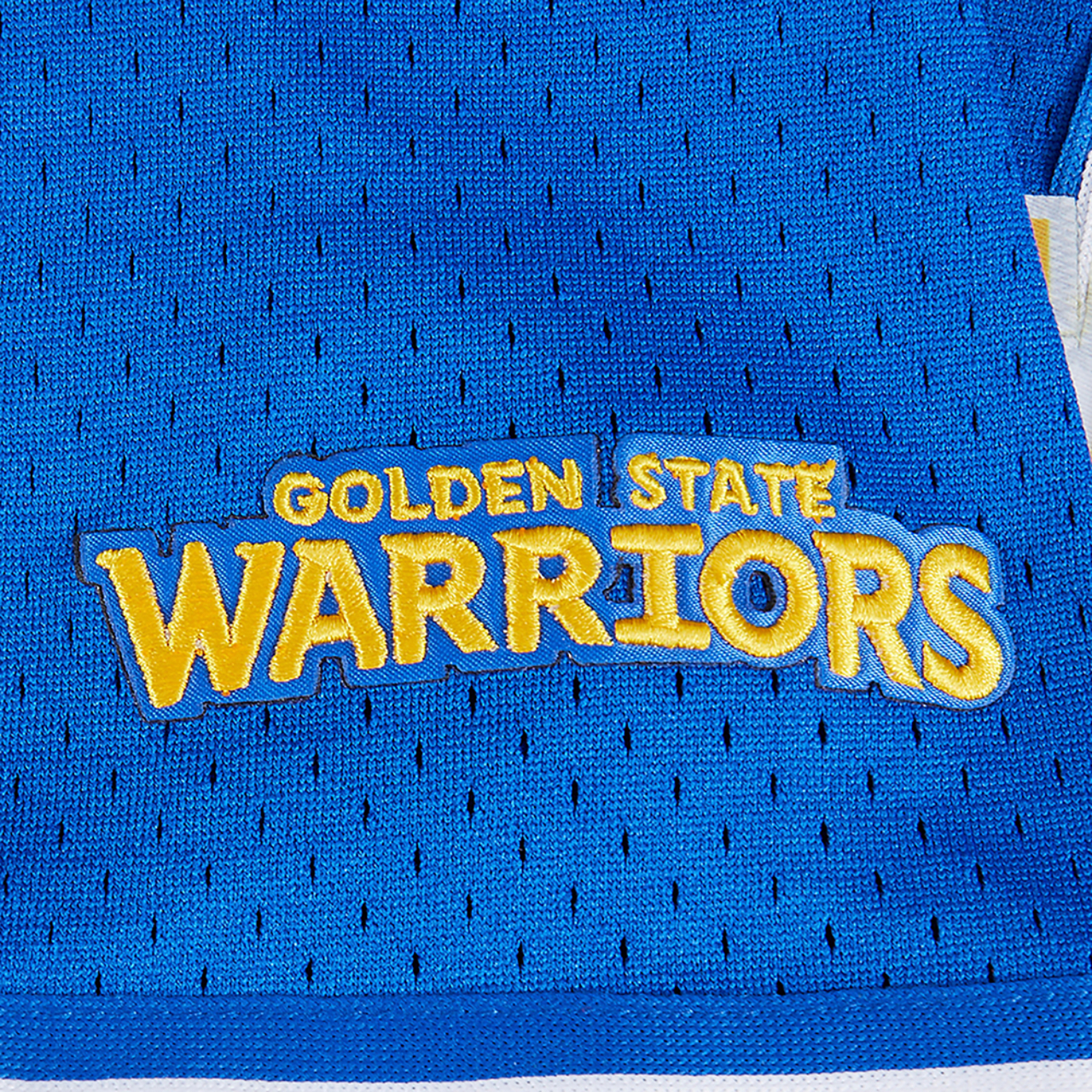 Pro Standard Golden State Warriors Classic Mesh Button Shirt Image 6 of 8. Tap to open photo gallery.