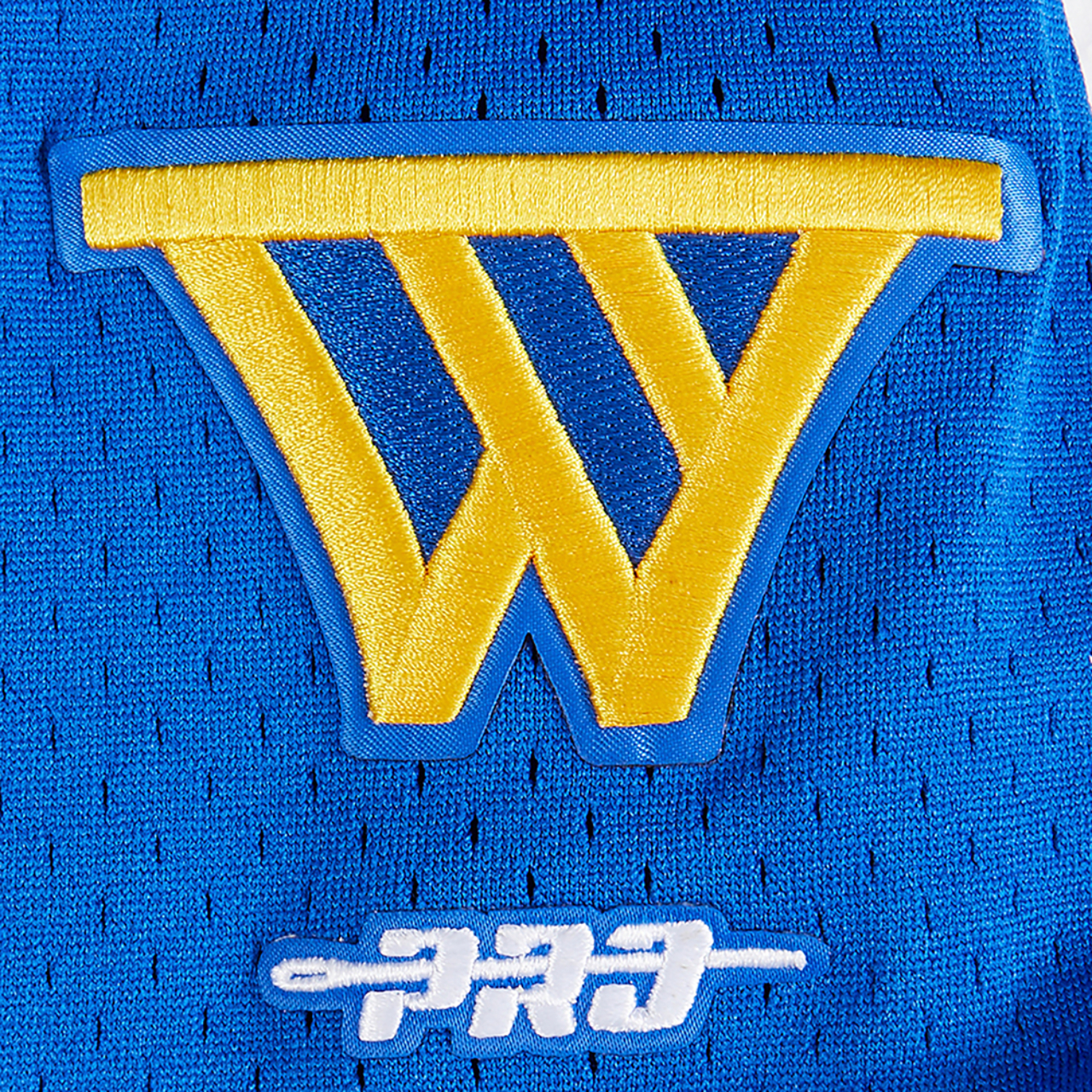Pro Standard Golden State Warriors Classic Mesh Button Shirt Image 7 of 8. Tap to open photo gallery.