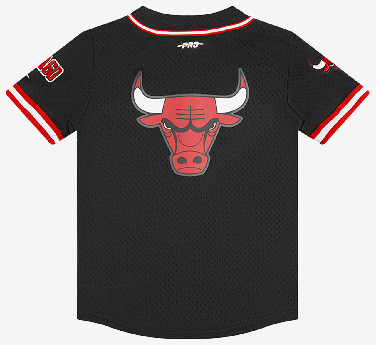 Pro Standard Chicago Bulls Classic Mesh Button Down Shirt Image 2 of 7. Tap to open photo gallery.