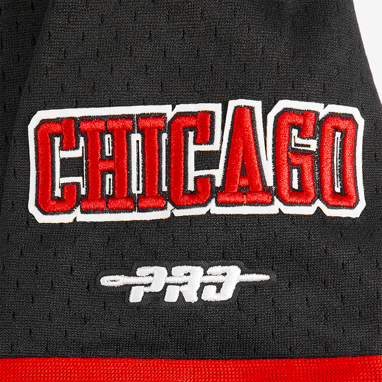 Pro Standard Chicago Bulls Classic Mesh Button Down Shirt Image 4 of 7. Tap to open photo gallery.