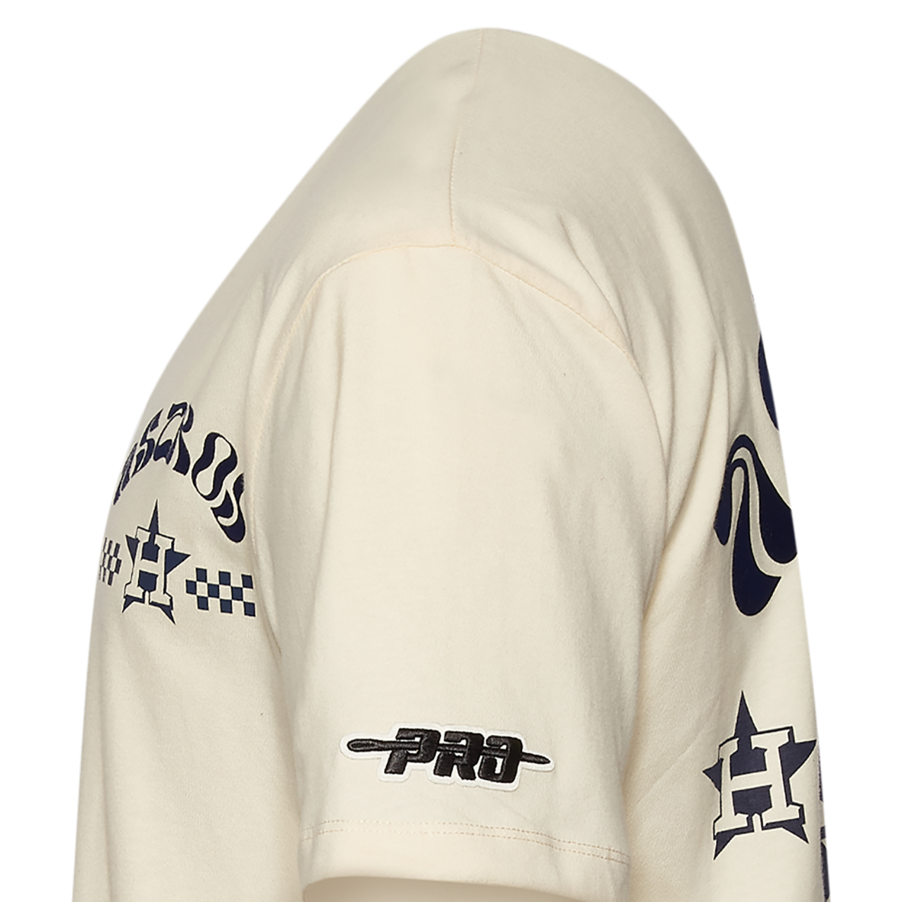 Pro Standard Astros Wavy Pro Drop Shoulder FC T-Shirt Image 3 of 3. Tap to open photo gallery.