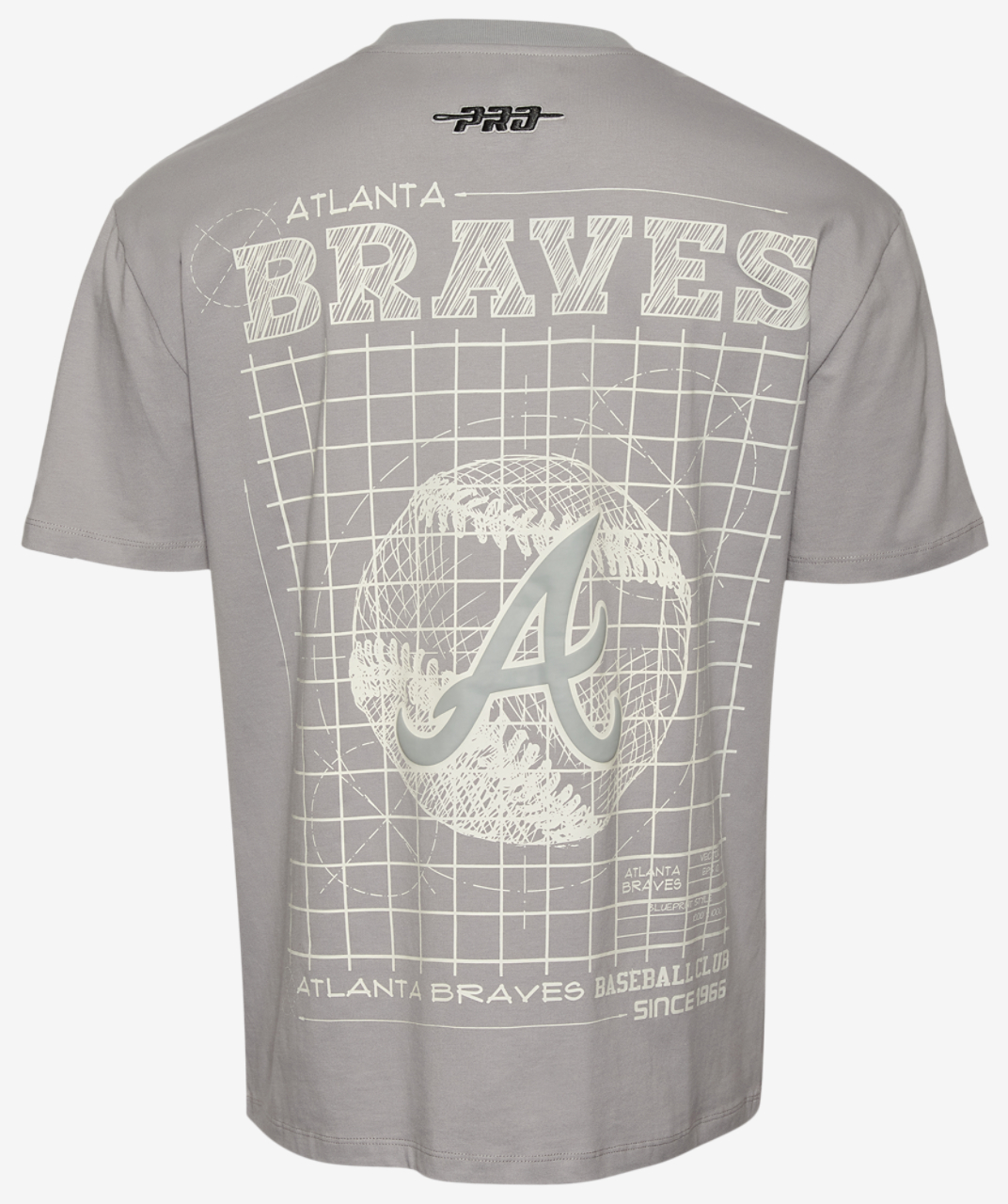 Pro Standard Braves Blueprint Pro Drop Shoulder FC T-Shirt Image 2 of 3. Tap to open photo gallery.