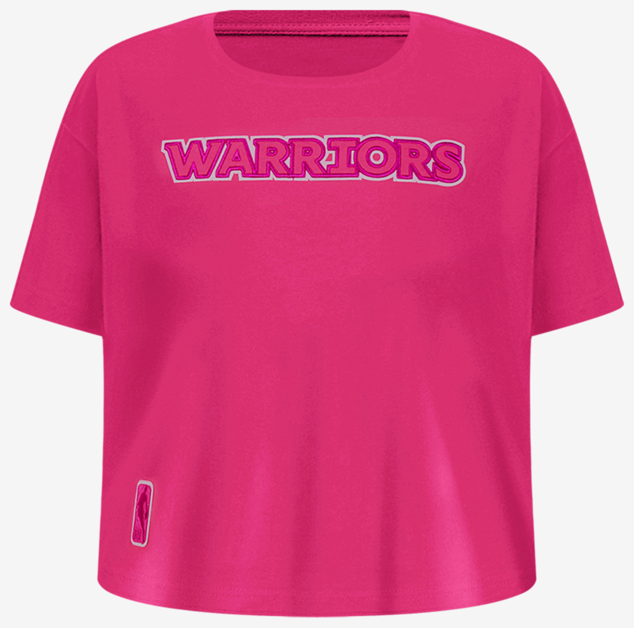 Pro Standard Golden State Warriors Triple Pink Ss Boxy Tee Image 1 of 7. Tap to open photo gallery.
