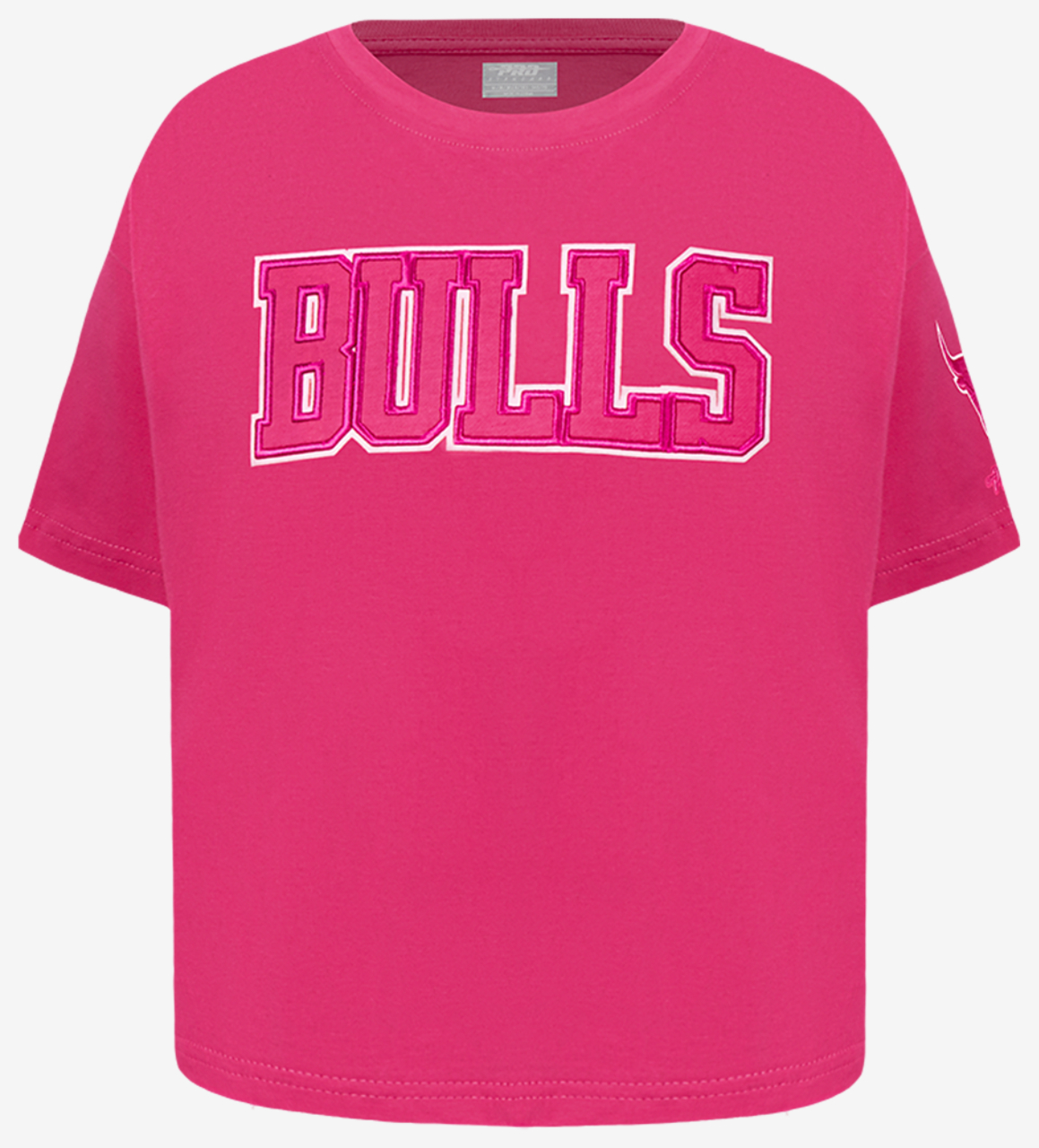 Pro Standard Chicago Bulls Triple Pink Ss Boxy Tee Image 1 of 7. Tap to open photo gallery.