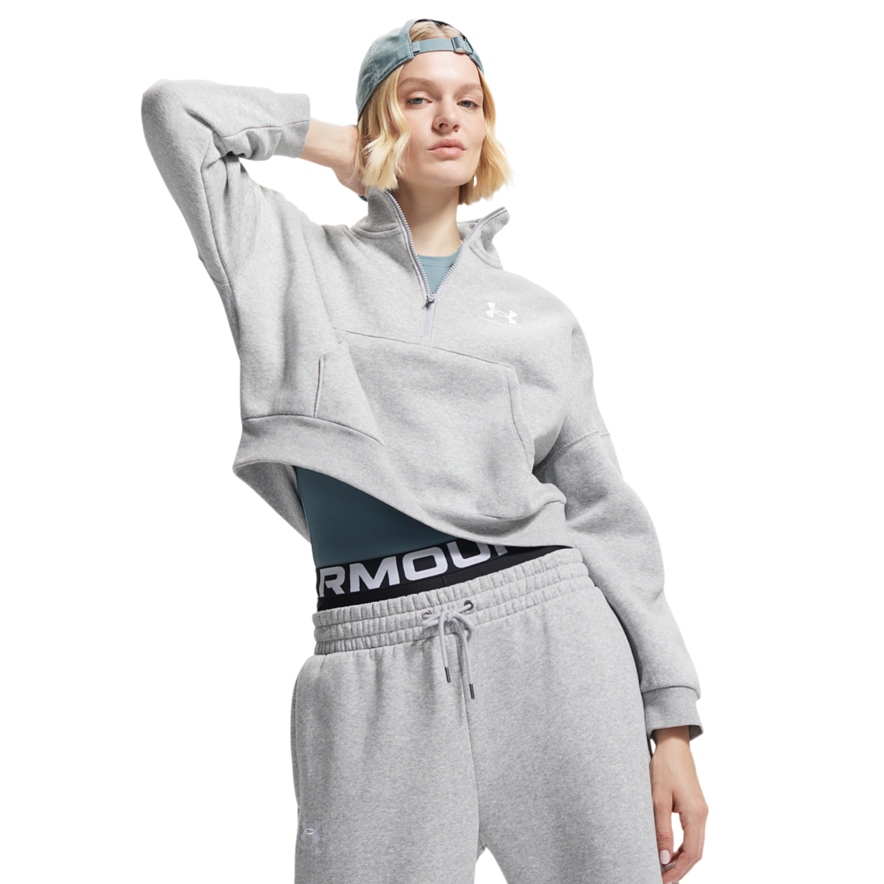 Under Armour Icon Fleece Oversized Half-Zip - Women's | Foot Locker