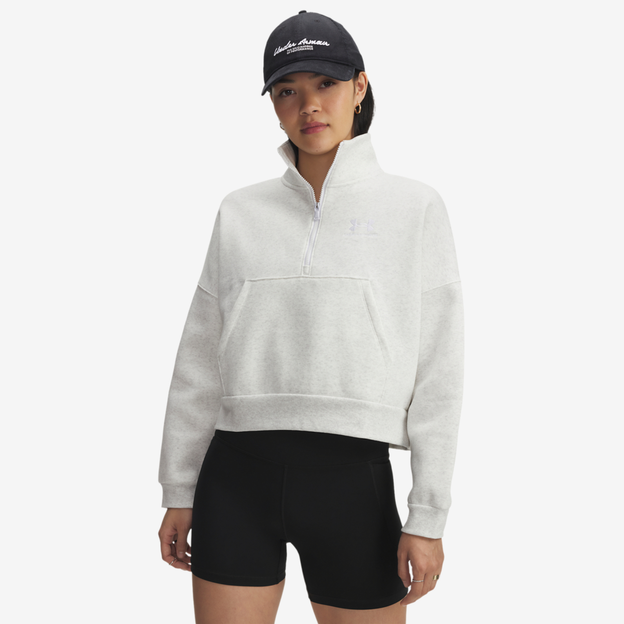 Under Armour Icon Fleece Oversized Half-Zip Image 1 of 2. Tap to open photo gallery.