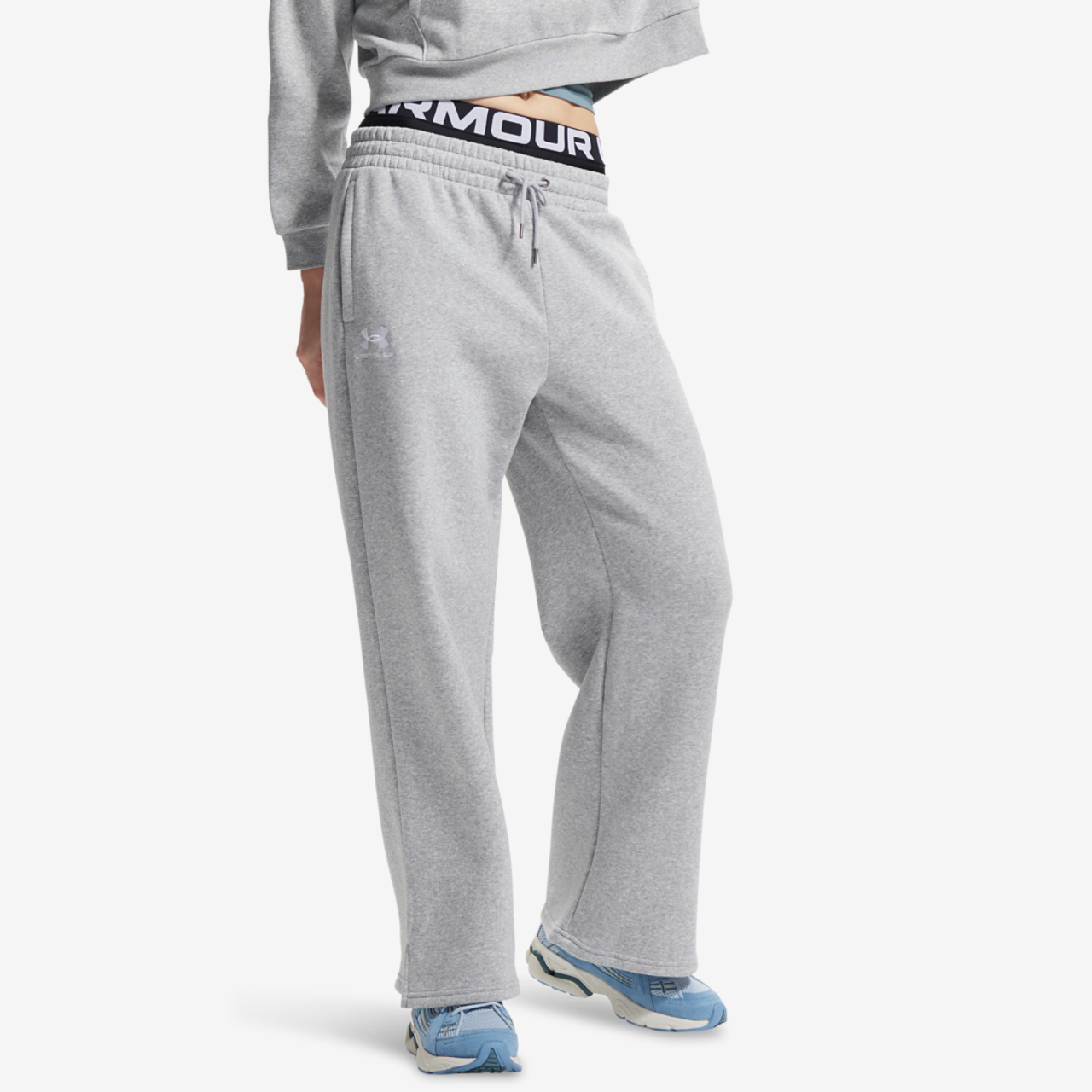 Under Armour Icon Fleece Wide Leg Pants Image 1 of 3. Tap to open photo gallery.