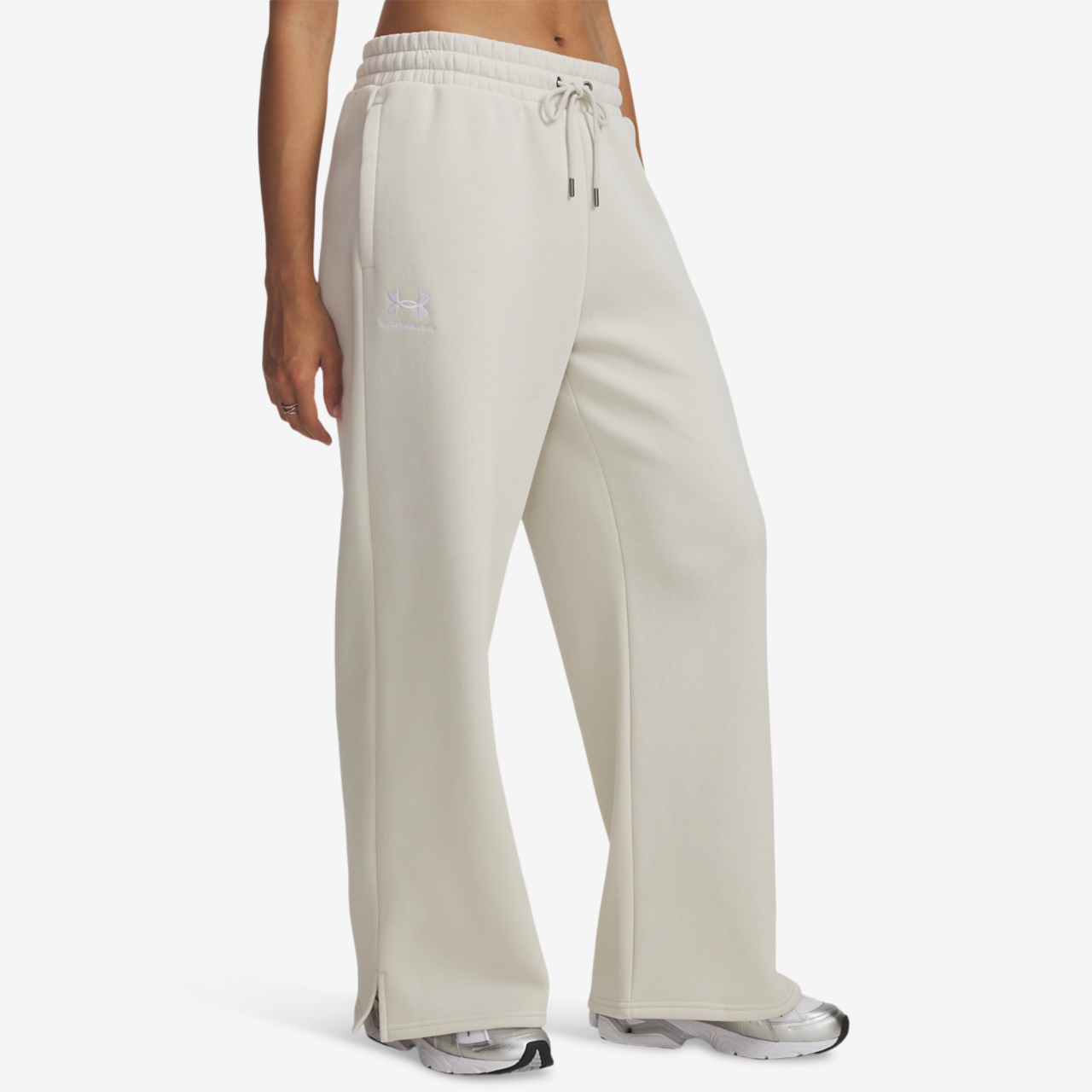 Under Armour Icon Fleece Wide Leg Pants Image 1 of 3. Tap to open photo gallery.