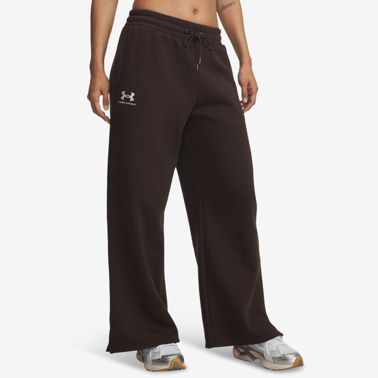 Under Armour Icon Fleece Wide Leg Pants Image 1 of 3. Tap to open photo gallery.