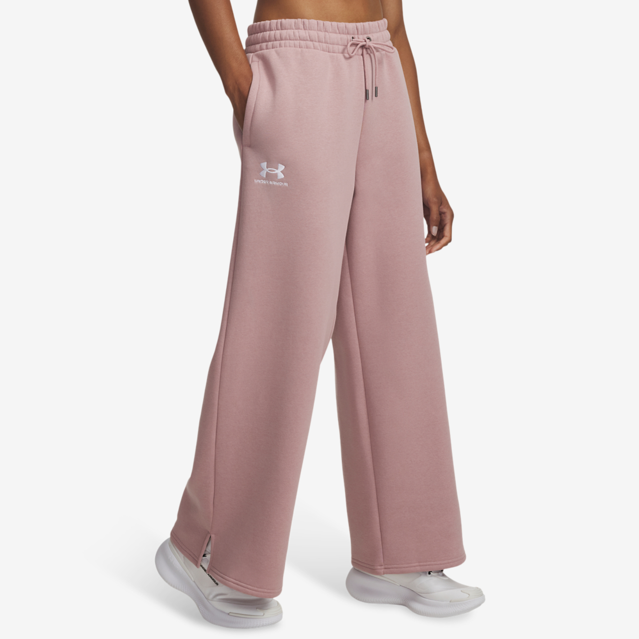 Under Armour Icon Fleece Wide Leg Pants Image 1 of 3. Tap to open photo gallery.