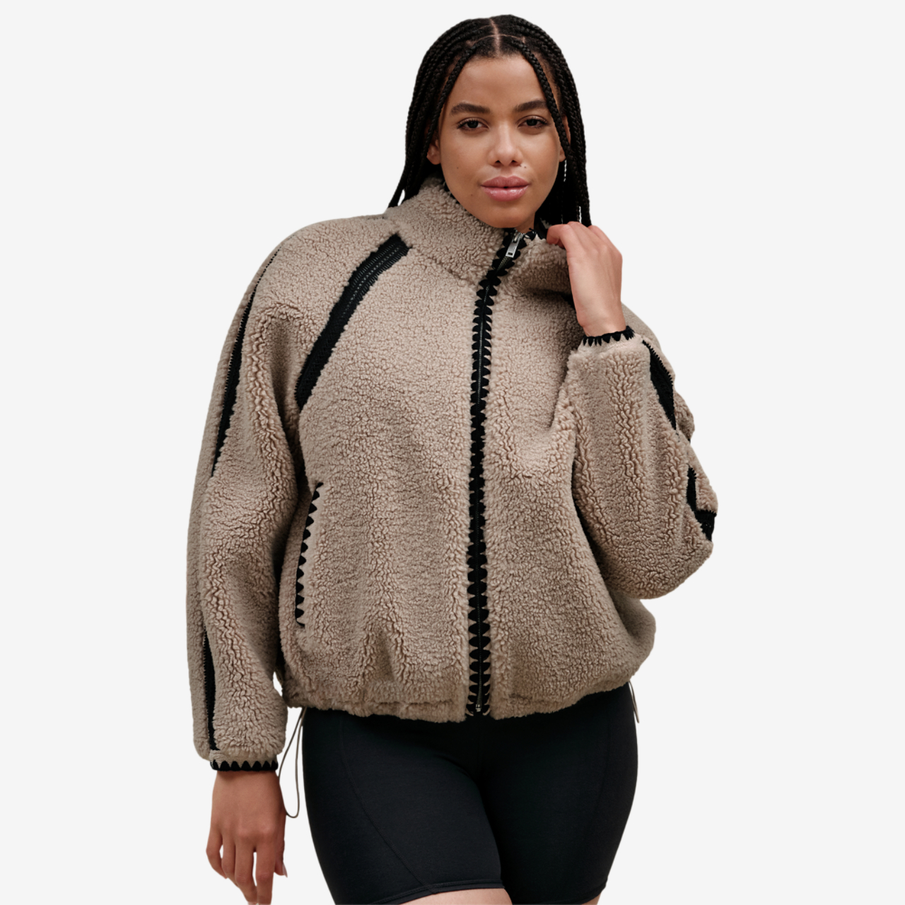 UGG NIKIA CROCHET UGGFLUFF JACKET Image 1 of 4. Tap to open photo gallery.
