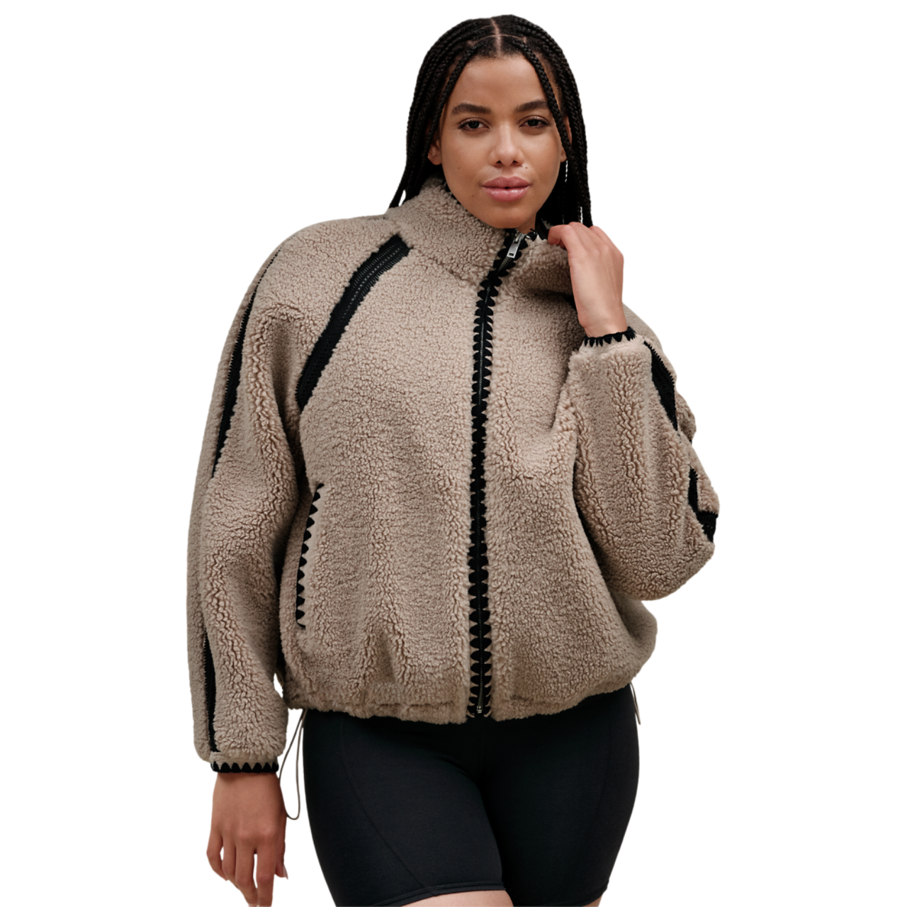 UGG NIKIA CROCHET UGGFLUFF JACKET Image 1 of 4. Tap to open photo gallery.