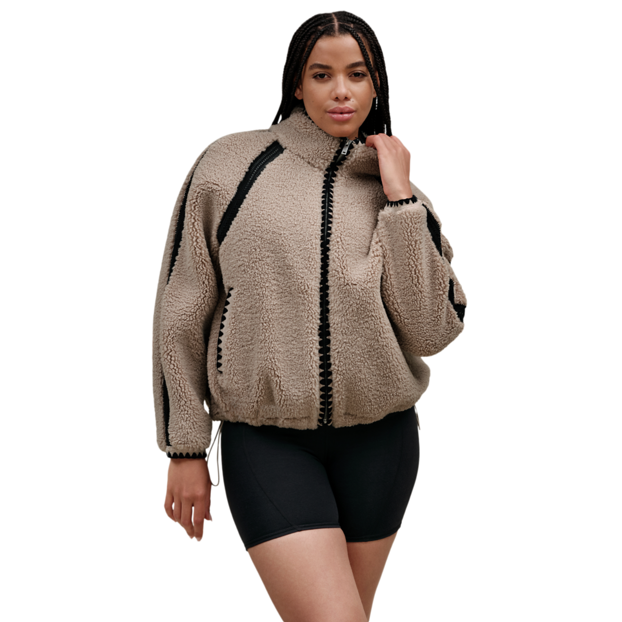 UGG NIKIA CROCHET UGGFLUFF JACKET Image 3 of 4. Tap to open photo gallery.