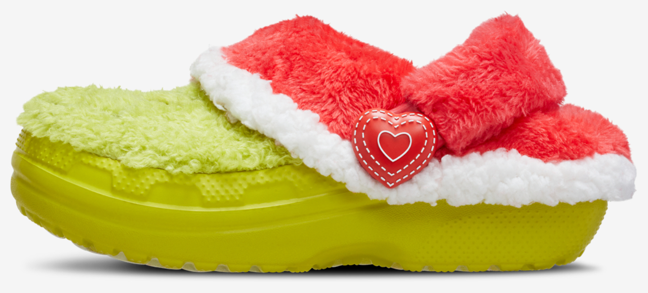 Crocs Lined Grinch Clogs Image 2 of 7. Tap to open photo gallery.
