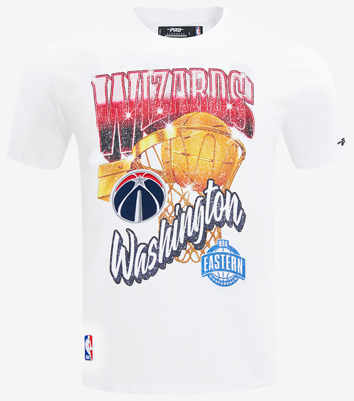 Pro Standard Wizards Gold Hoops Short Sleeve Flex T-Shirt Image 1 of 6. Tap to open photo gallery.