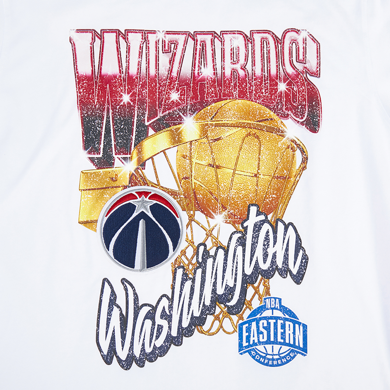 Pro Standard Wizards Gold Hoops Short Sleeve Flex T-Shirt Image 5 of 6. Tap to open photo gallery.