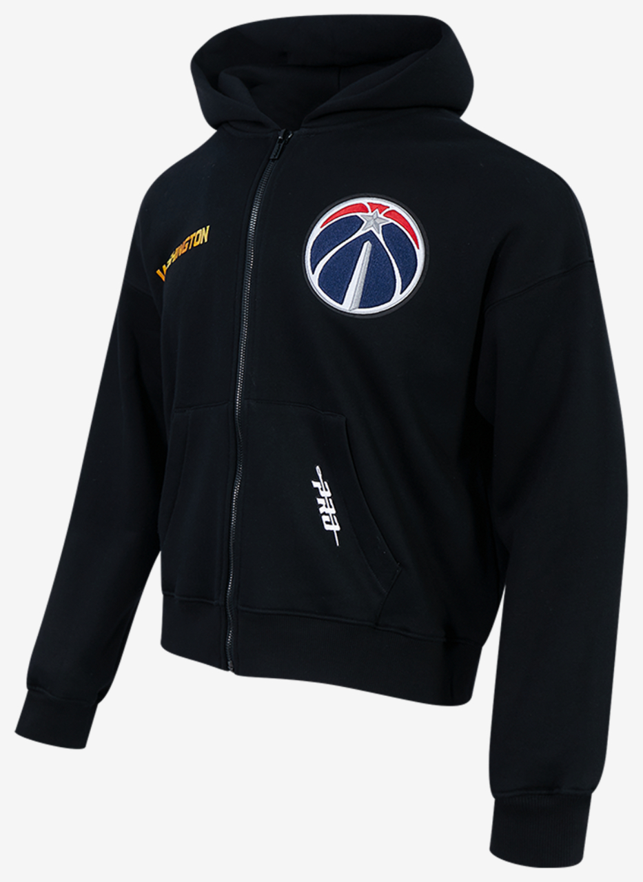 Pro Standard Wizards Gold Hoops Pro Full-Zip Hoodie Image 3 of 7. Tap to open photo gallery.