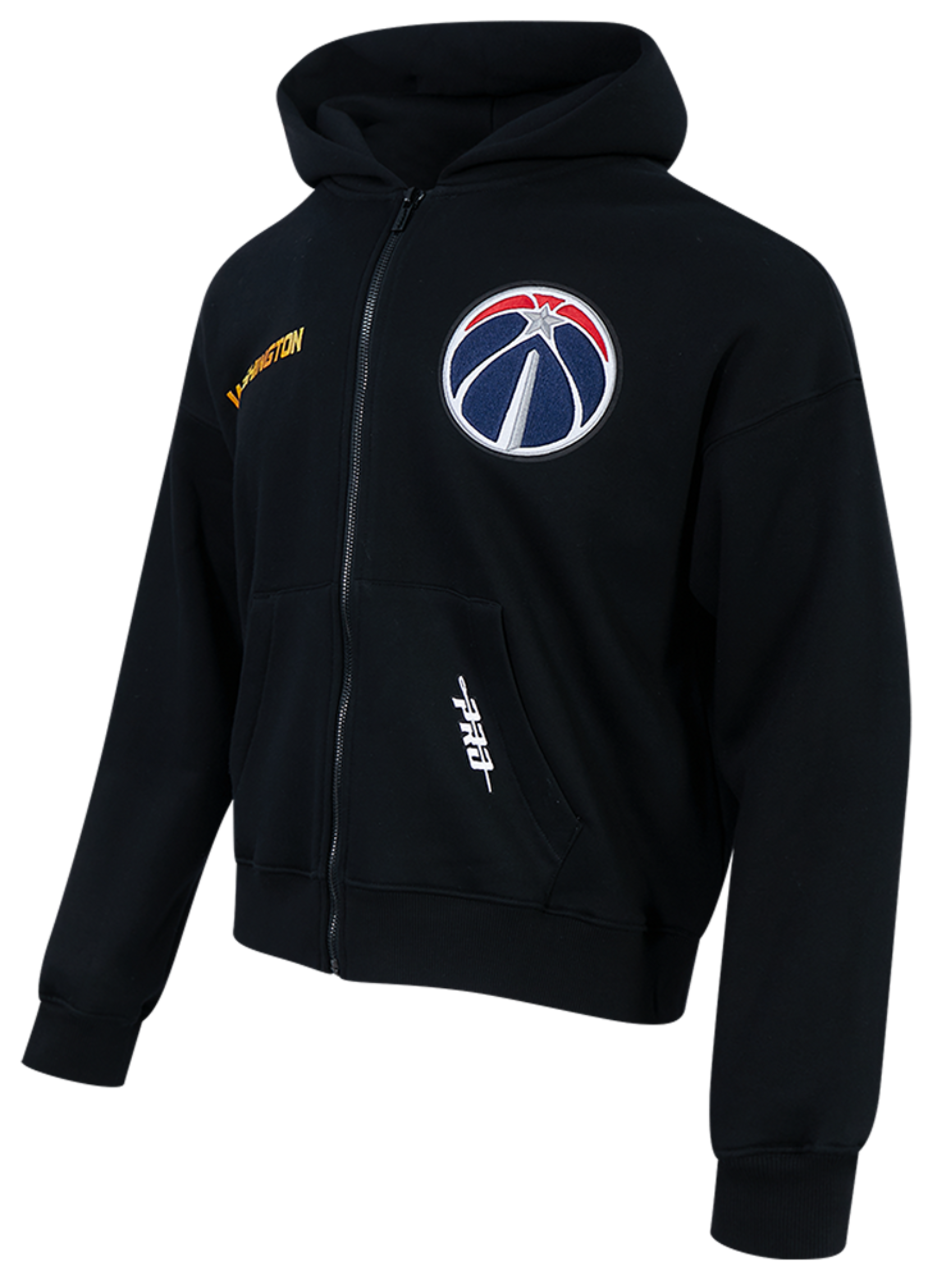 Pro Standard Wizards Gold Hoops Pro Full-Zip Hoodie Image 3 of 7. Tap to open photo gallery.