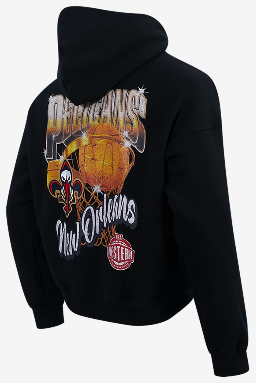 Pro Standard Pelicans Gold Hoops Pro Full-Zip Hoodie Image 4 of 7. Tap to open photo gallery.