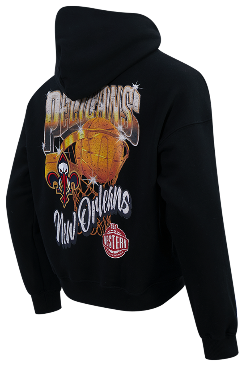 Pro Standard Pelicans Gold Hoops Pro Full-Zip Hoodie Image 4 of 7. Tap to open photo gallery.