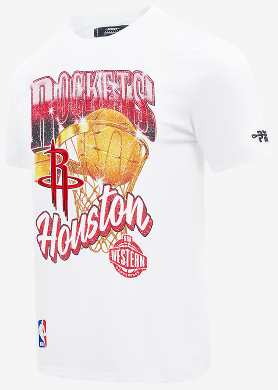 Pro Standard Rockets Gold Hoops Short Sleeve Flex T-Shirt Image 3 of 7. Tap to open photo gallery.