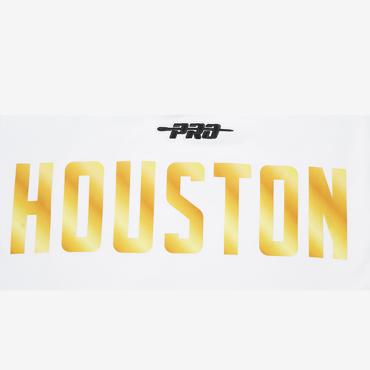 Pro Standard Rockets Gold Hoops Short Sleeve Flex T-Shirt Image 6 of 7. Tap to open photo gallery.