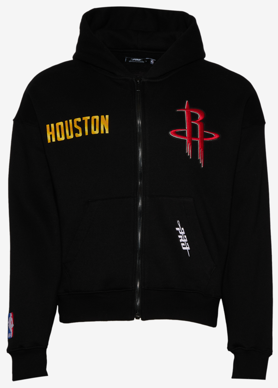 Pro Standard Rockets Gold Hoops Pro Full-Zip Hoodie Image 1 of 4. Tap to open photo gallery.