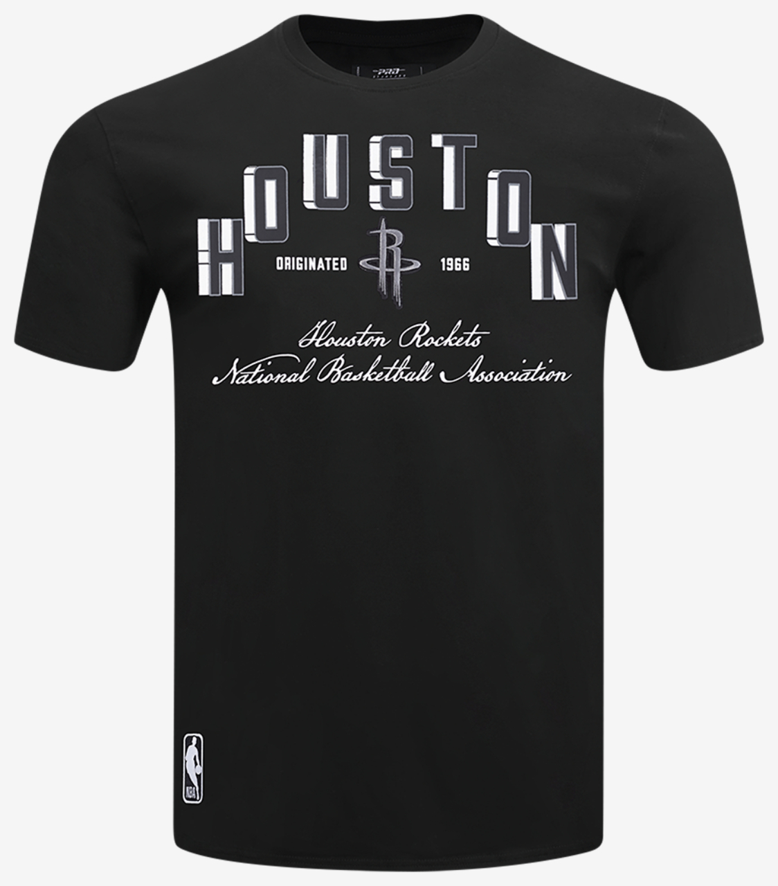 Pro Standard Houston Rockets Black Cat S/S Flex T-Shirt Image 1 of 8. Tap to open photo gallery.