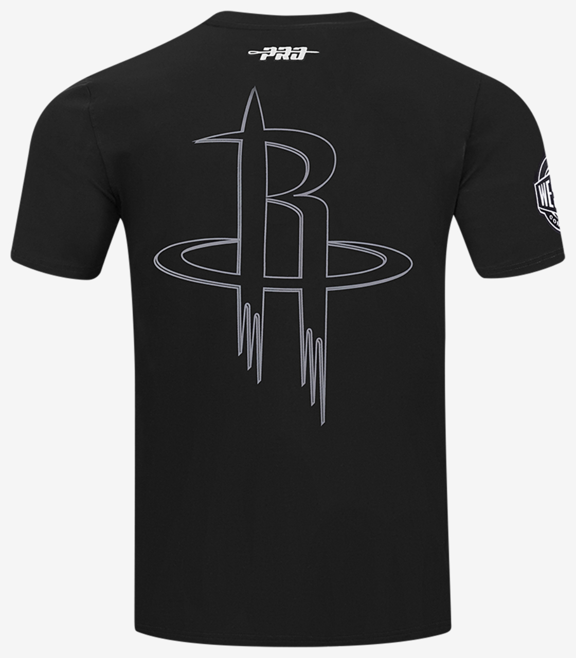 Pro Standard Houston Rockets Black Cat S/S Flex T-Shirt Image 2 of 8. Tap to open photo gallery.