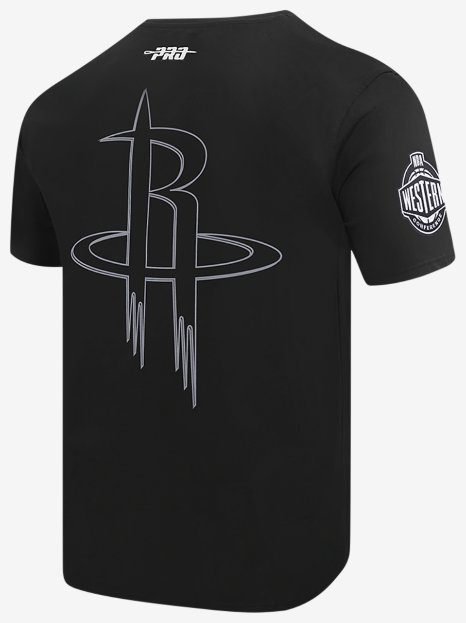 Pro Standard Houston Rockets Black Cat S/S Flex T-Shirt Image 4 of 8. Tap to open photo gallery.