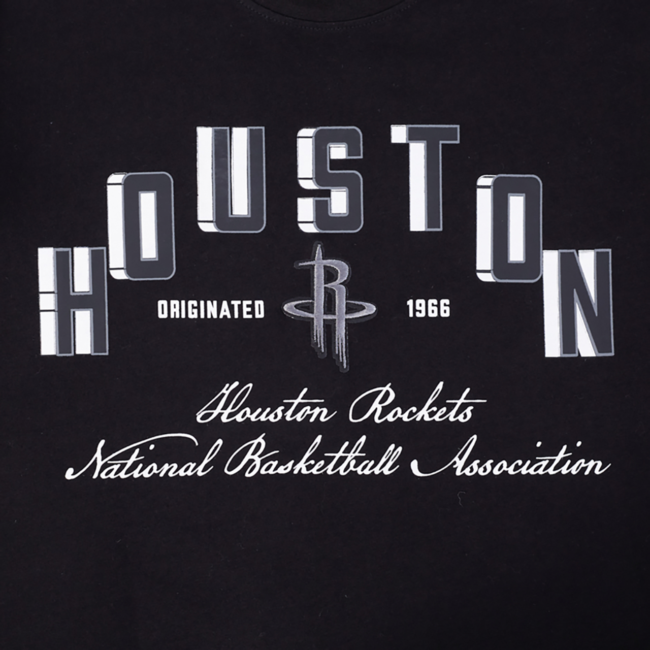 Pro Standard Houston Rockets Black Cat S/S Flex T-Shirt Image 5 of 8. Tap to open photo gallery.