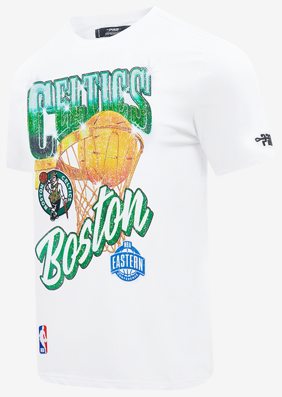 Pro Standard Celtics Gold Hoops Short Sleeve Flex T-Shirt Image 3 of 7. Tap to open photo gallery.