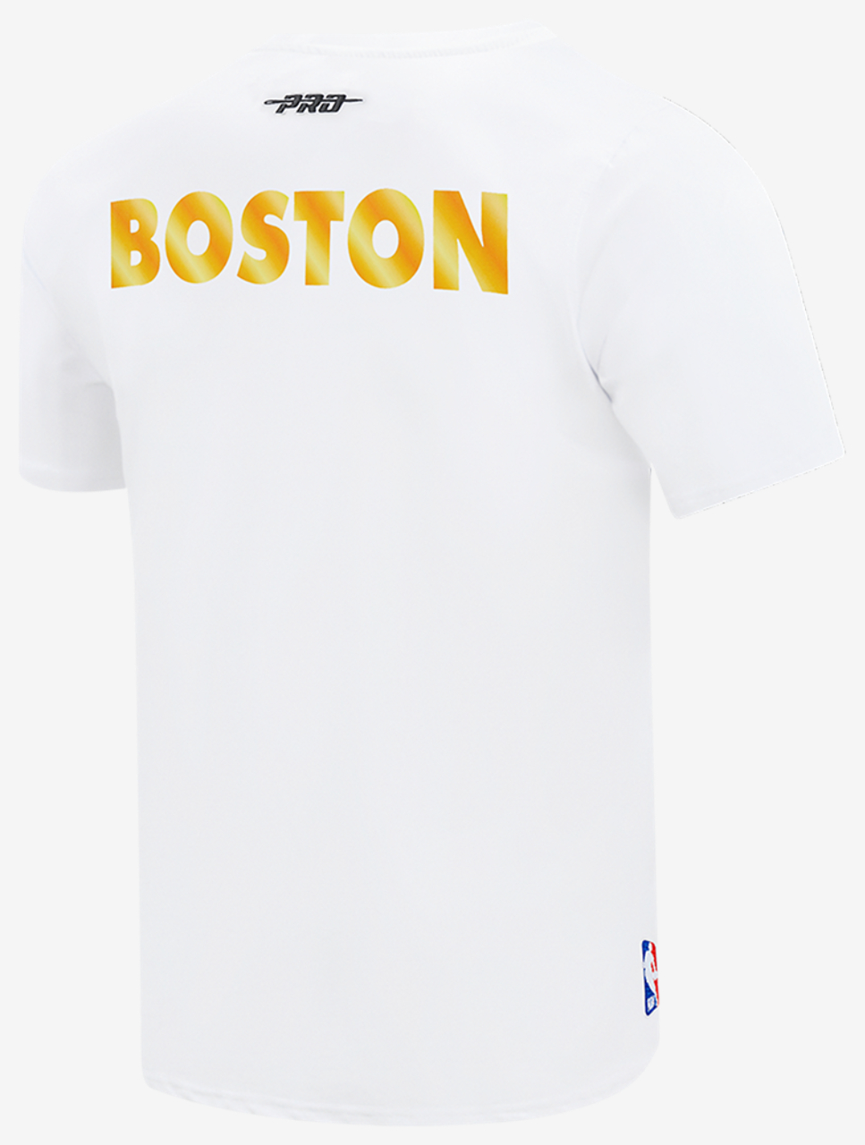 Pro Standard Celtics Gold Hoops Short Sleeve Flex T-Shirt Image 4 of 7. Tap to open photo gallery.