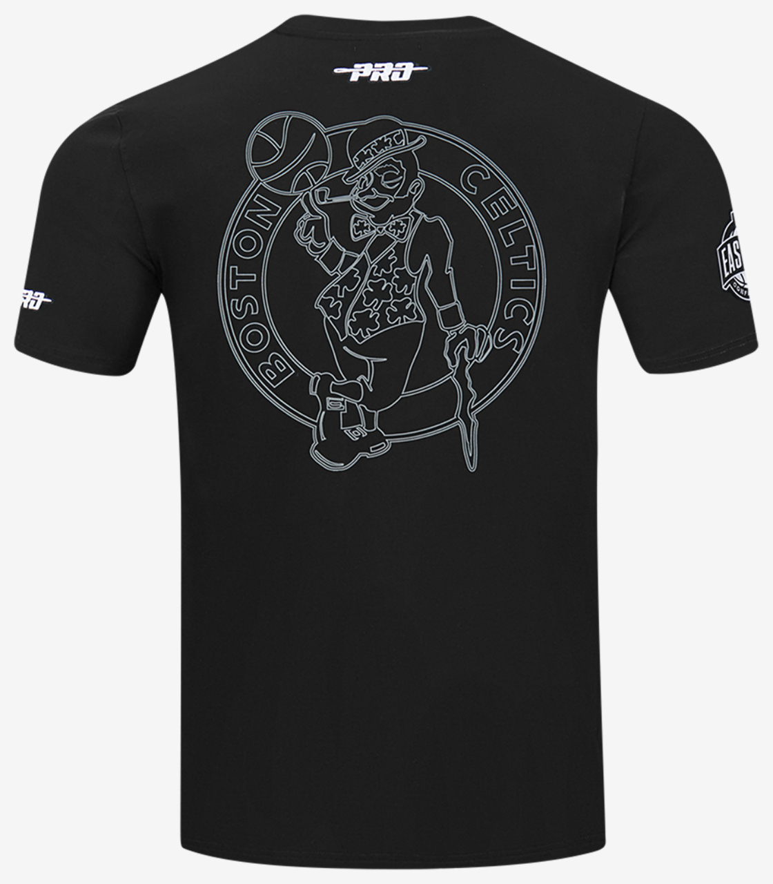 Pro Standard Boston Celtics Black Cat S/S Flex T-Shirt Image 2 of 8. Tap to open photo gallery.