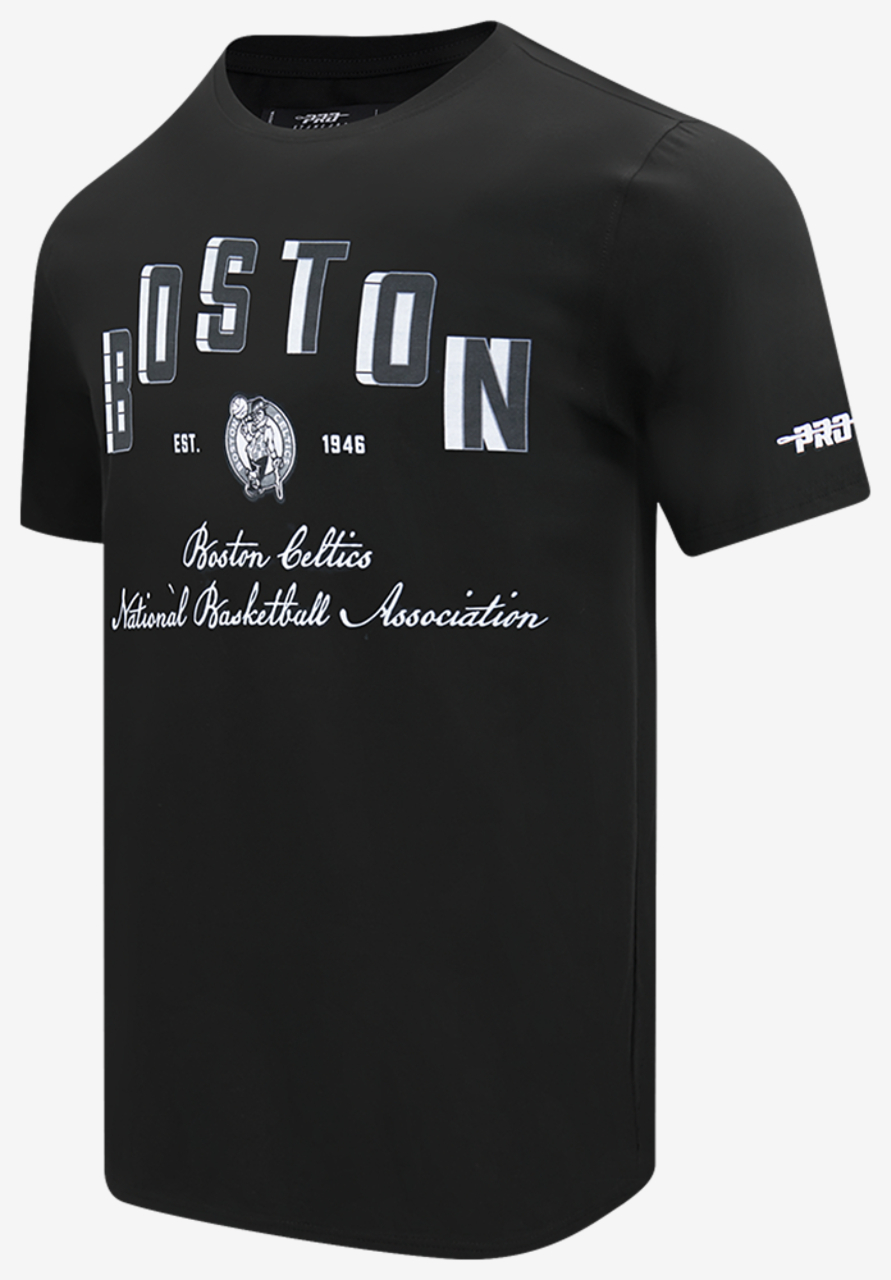 Pro Standard Boston Celtics Black Cat S/S Flex T-Shirt Image 3 of 8. Tap to open photo gallery.