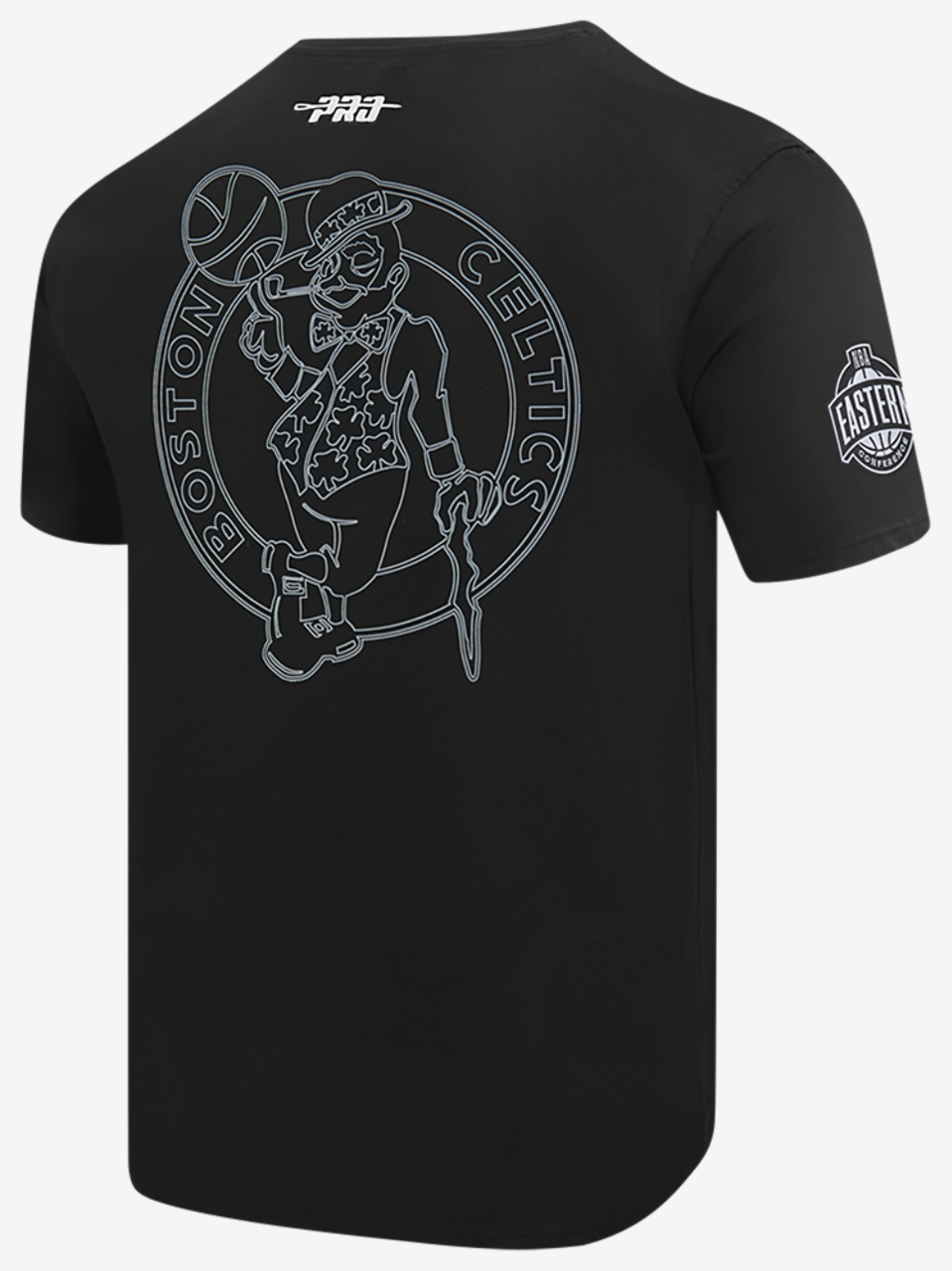 Pro Standard Boston Celtics Black Cat S/S Flex T-Shirt Image 4 of 8. Tap to open photo gallery.