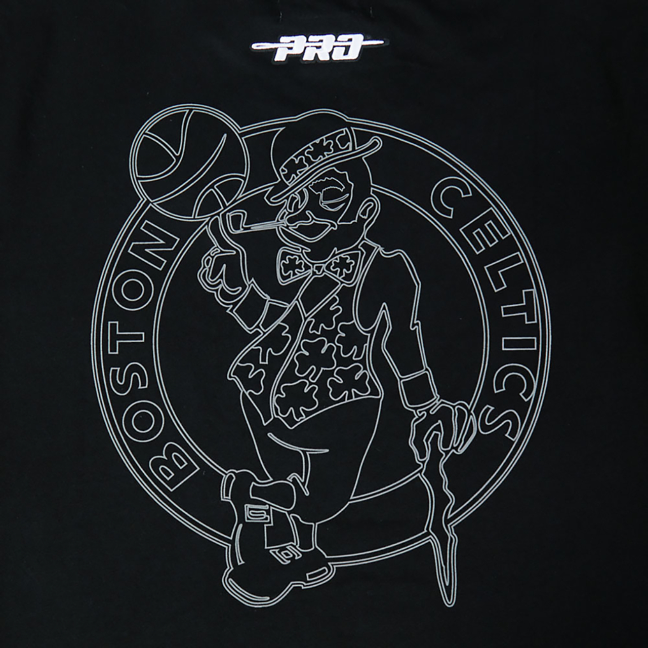 Pro Standard Boston Celtics Black Cat S/S Flex T-Shirt Image 7 of 8. Tap to open photo gallery.